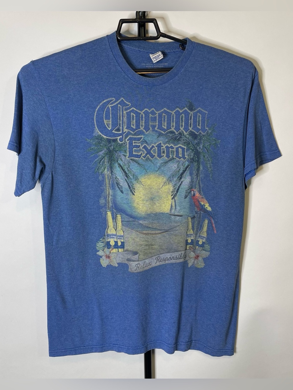 Corona Extra Beer Blue Graphic Shirt Size Large Men’s